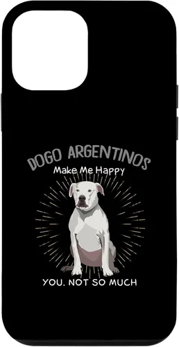 Vista 12 de iPhone 15 Dogo Argentinos Make Me Happy You Not So Much Case