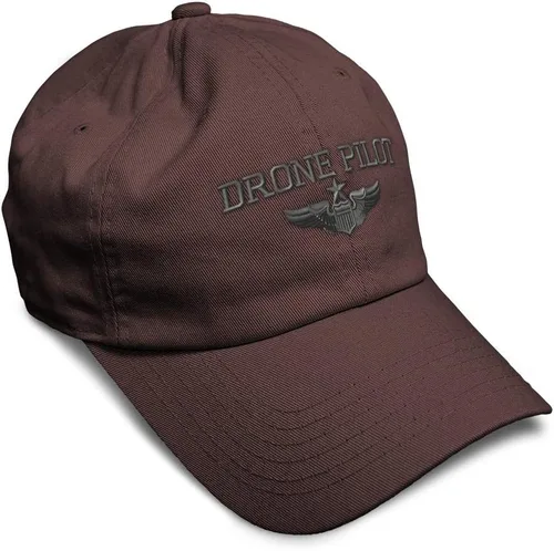 Vista 43 de Gorra de béisbol suave, dron, piloto, gris, bordado, insignias, ovnis, algodón, para papá veterano, sombreros para hombres y mujeres Aqua Design Only