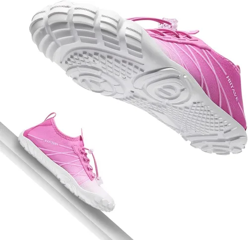 Vista 5 de HIITAVE Zapatos de agua antideslizantes, zapatos acuáticos descalzos, de secado rápido, ligeros con playa, río, piscina, para hombres y mujeres