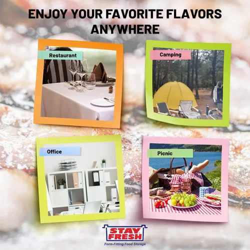 Vista 4 de Stay Fresh - Salero y pimentero de viaje - Mini salero y pimentero de viaje - Coctelero de especias portátil y recargable para camping, viajes