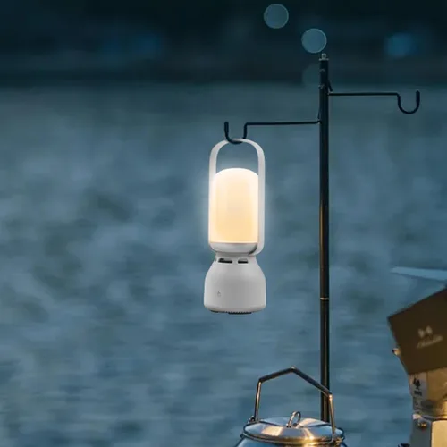 Vista 8 de JackonLux Linterna de campamento con altavoz, linterna portátil recargable para exteriores, 11 modos RGB de color regulable luz nocturna LED