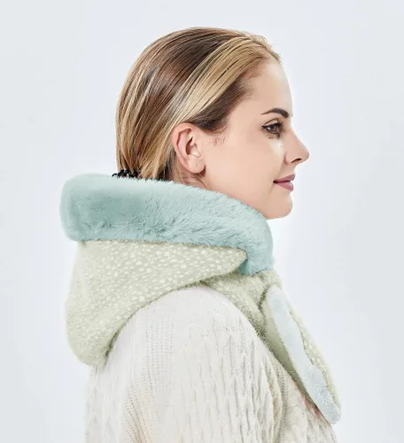 Vista 36 de Gorros de invierno para mujer, pasamontañas, bufanda, para clima frío, conjunto para mujer, gorro con capucha