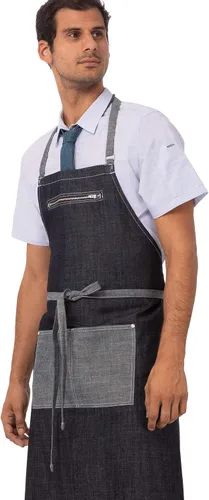 Vista 5 de Chef Works Delantal con babero unisex Manhattan