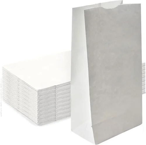 Vista 9 de Concession Essentials - Bolsas de papel blanco de 4 libras - Bolsas de papel de servicio de alimentos para panadería, dulces, aperitivos y comida