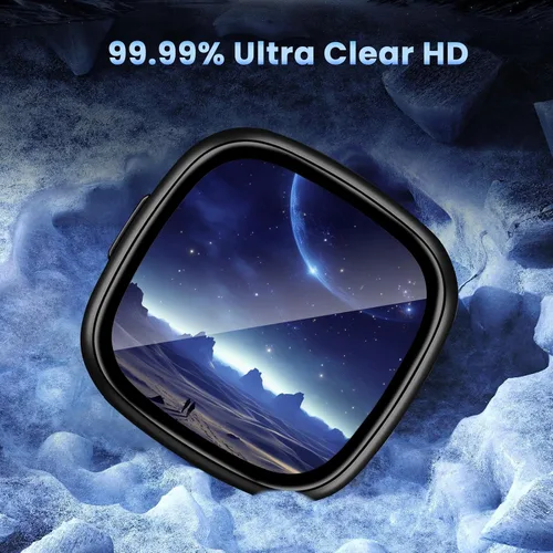 Vista 7 de 3 protectores de pantalla para Fitbit Versa 4, Fitbit Versa 3, Fitbit Sense 2, Fitbit Sense 2, protector de pantalla de cobertura completa