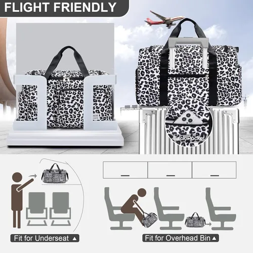 Vista 344 de Pequeña bolsa de gimnasio para mujer, bolsa de viaje con compartimento para zapatos