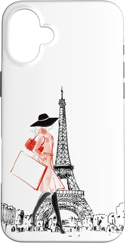 Vista 23 de Vintage Paris Woman - Funda de la Torre Eiffel para iPhone 17