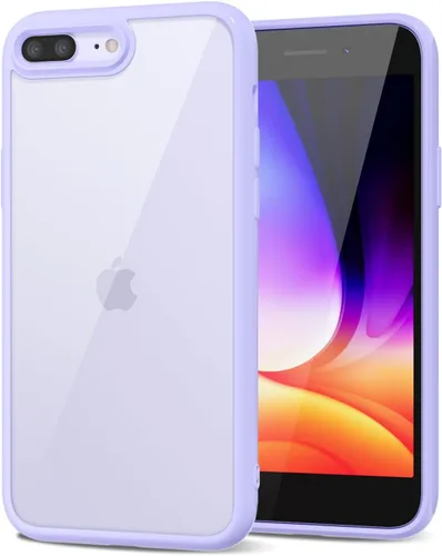 Vista 173 de LoeoeL para iPhone 8 Plus/ 7 Plus Funda Transparente, Funda Híbrida de Teléfono [Plástico Duro y Parachoques de Silicona Suave] Cubierta Protectora