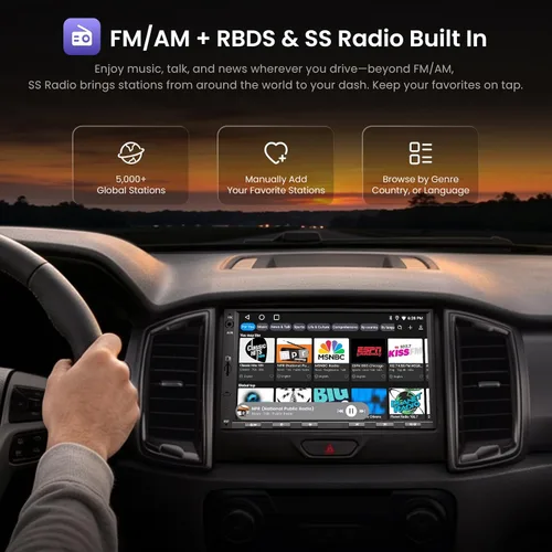Vista 5 de ATOTO A5L - Estéreo de coche doble DIN Android de 7 pulgadas, CarPlay inalámbrico y Android Auto, conexión Wi-Fi/Bluetooth/USB, radio de coche