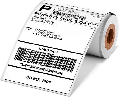 Vista 17 de 4x6 Thermal Labels, Shipping Address Label (Pack of 250 4x6 Roll Labels) Blue Labels Compatible with JADENS, ASprink, Phomemo, Rollo, Zebra