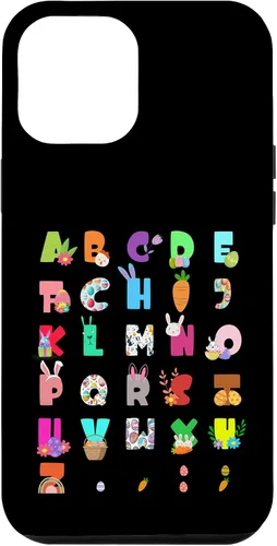 Vista 26 de Cute Alphabet Funny Easter Day ABC Letters Egg Rabbit Case for iPhone 17