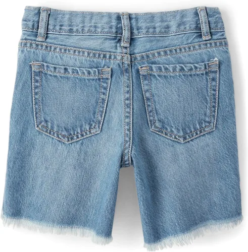 Vista 2 de The Children's Place Girls' Denim Midi Shorts