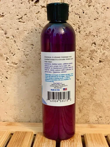 Vista 2 de Gel de baño anticelulítico, aroma a crema de naranja, con retinol y cafeína, por Diva Stuff