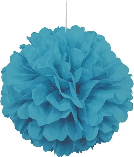 Vista 16 de Pompón de papel de seda color negro, de 16 pulgadas., talla única , Negro