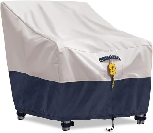 Vista 11 de Vailge Funda para Silla de Patio de Alto Respaldo, Fundas para Sillas de Exterior Impermeables, Funda para Silla de Comedor de 600D, Silla de Césped