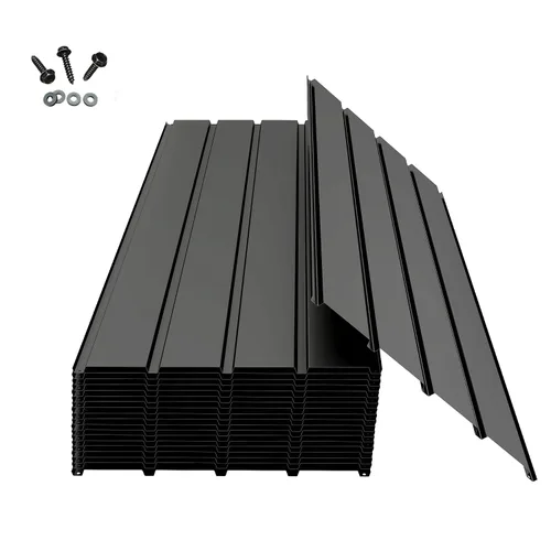 Vista 13 de Domi Paneles de Techado de Metal 20 PCS, Paneles de Techo Corrugado de Acero Galvanizado Impermeables de Servicio Pesado Paneles Laterales de Metal