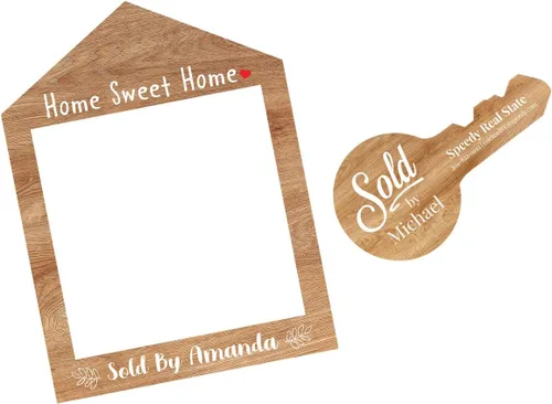 Vista 12 de Letrero de venta para agente de bienes raíces, regalo gigante para cabina de fotos, accesorios para casa, suministros de marketing vendidos por