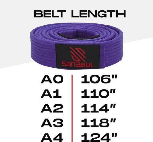 Vista 6 de Sanabul Cintos para Jiu Jitsu BJJ brasilero Profesional.