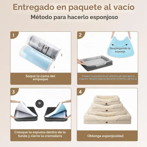 Vista 7 de EHEYCIGA Cama para perro de espuma viscoelástica para tamaño mediano, sofá ortopédico para perro con lados y forro impermeable, sofá cama lavable