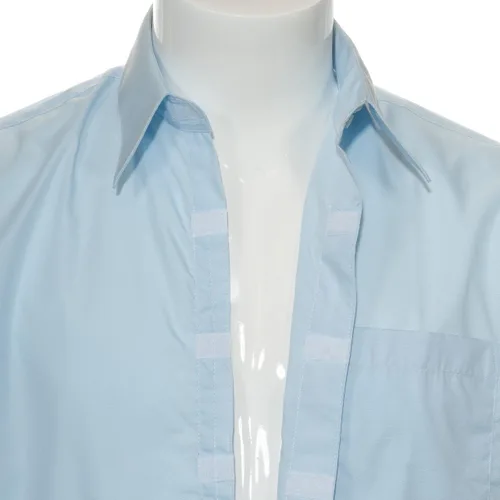 Vista 4 de Benefit Wear Camisa de vestir de manga corta con gancho y bucle frontal adaptativa para hombre (16.5, blanco)