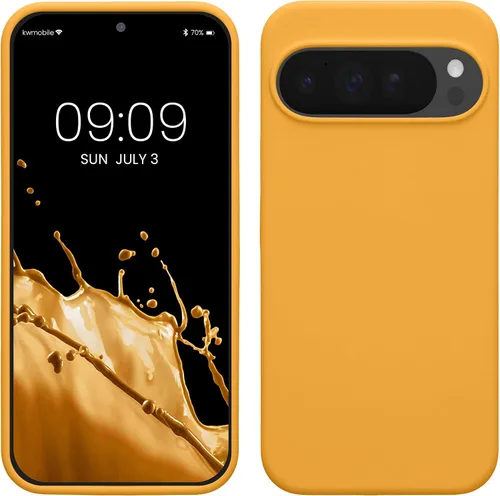 Vista 329 de kwmobile Funda Compatible con Google Pixel 6 Pro - Funda de Teléfono de Silicona TPU con Acabado Suave - Azul Caribe