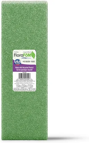 Vista 10 de FloraCraft Bloque FloraFōM de 1.9 pulgadas x 1.9 pulgadas x 4.9 pulgadas, color verde
