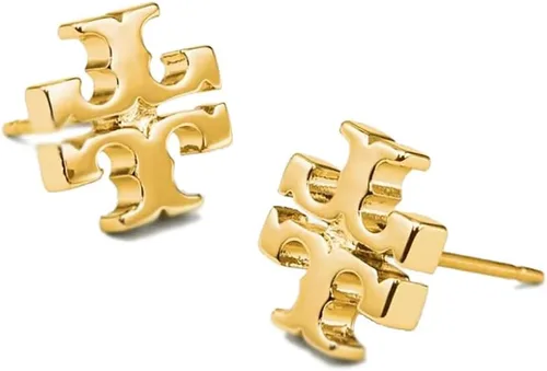 Vista 2 de Tory Burch Pendientes de botón con logotipo grande para mujer