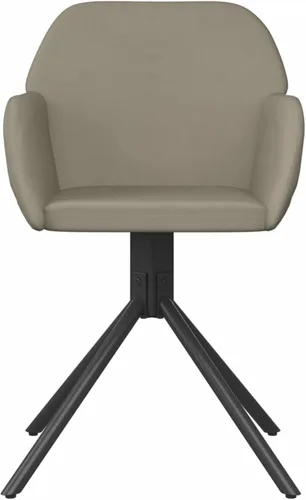 Vista 5 de Tidyard Juego de 2 sillas de comedor giratorias de terciopelo, sillas laterales de tapicería de terciopelo, patas de metal para cocina, comedor