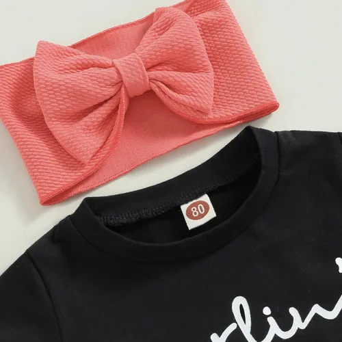 Vista 52 de fhutpw Conjunto de camiseta de manga corta con estampado de vaca y pantalones acampanados de dibujos animados para niñas