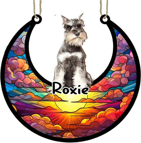 Vista 106 de LOVELYPOD Adorno de Navidad personalizado para perro pastor australiano, atrapasoles conmemorativo, adorno de Navidad de pastor australiano