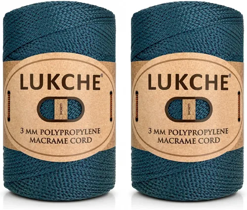 Vista 41 de Cuerda de macramé premium de poliéster de 3 mm (134.44 metros), (250 g) 100% cuerda de macramé de polipropileno, hilo de crochet de macramé colorido