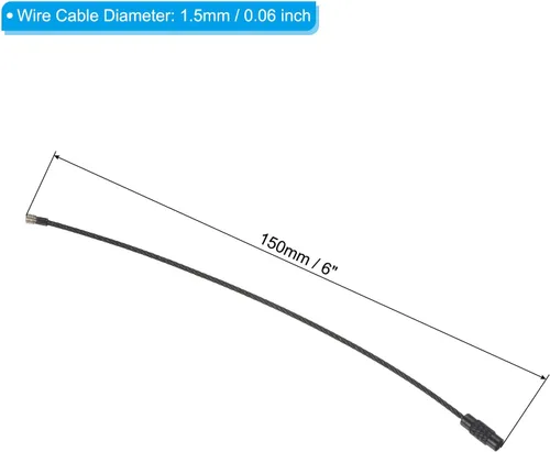 Vista 2 de PATIKIL Llavero de alambre Cables de acero titanio Llavero Loop para senderismo al aire libre