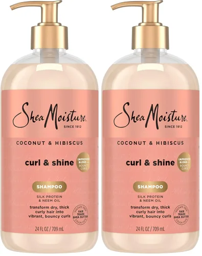 Vista 11 de Shampoo para cabello rizado de karité Humedad Hibiscus de coco, 13 onzas