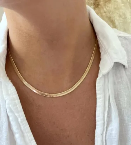 Vista 6 de LEXODY Collares apilables para mujer, chapados en oro de 14 quilates, collares de oro en capas, delicado collar de oro con puntos, cadena
