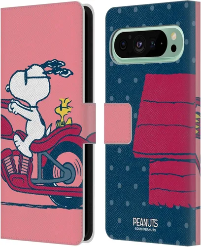 Vista 32 de Head Case Designs Officially Licensed Peanuts Charlie & Woodstock Nap Halfs and Laughs Leather Wallet Case Compatible with Google Pixel 8
