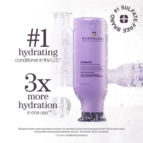 Vista 4 de Pureology Kit de Champú y Acondicionador Hidratante - Para Cabello Seco, Medio a Grueso y Teñido, Suaviza y Hidrata Profunda, Sin Sulfatos