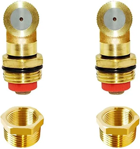 Vista 9 de Joywayus Boquilla rociadora de latón de 1 orificio, rociadores de jardín, 1/2 pulgada, conector de riego macho NPT de 1/2 pulgada, rociadores