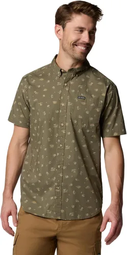 Vista 9 de Columbia - Camisa de manga corta para hombre Rapid Rivers con estampado, con cómodo elástico Colegial Navy Outback
