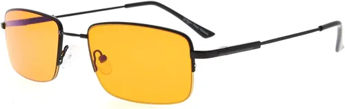 Vista 8 de Eyekepper Lentes de luz azul para hombre, para dormir mejor el 97% con bloqueo de luz azul, lentes de titanio con memoria flexibles, lentes teñidas