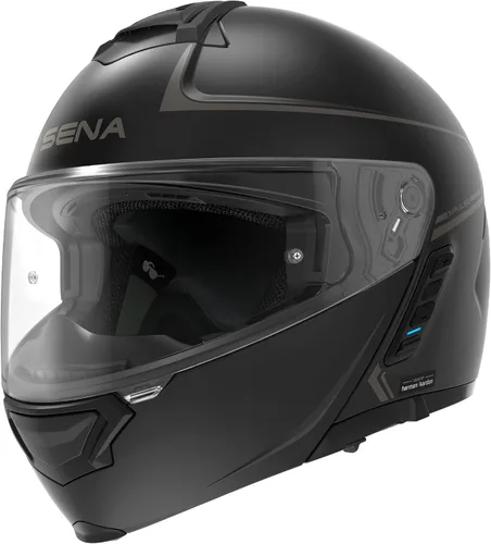 Vista 7 de Sena Impulse DOT Casco de motocicleta modular con Bluetooth abatible con sonido de Harman Kardon, casco con visor doble con intercomunicador