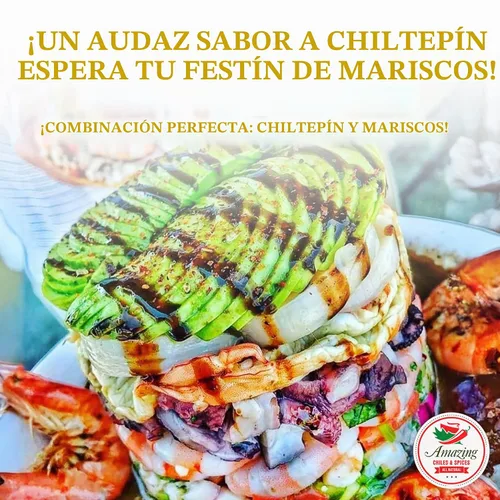 Vista 5 de Pimientos Chiltepin secos (Chile Tepin) – Bolsa de 2 onzas – Ideal para usar con mariscos, salsas, guisos, salsa, carnes. Muy caliente con un sabor