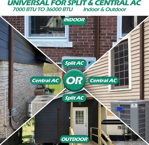 Vista 7 de Mini cubierta de línea dividida: 4 '' 7.5 pies línea ocultar para aire acondicionado mini split central AC HVAC - Cubierta de tubería decorativa