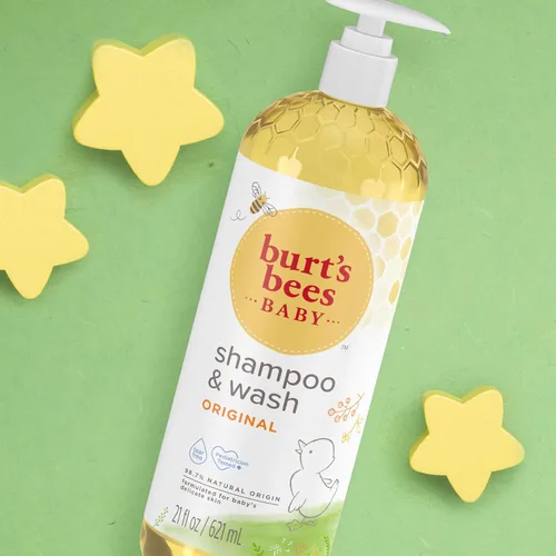 Vista 7 de Burt's Bees Champú y lavado de bebés, jabón para bebés de lágrimas originales - 21 onzas (paquete de 1), el embalaje puede variar.