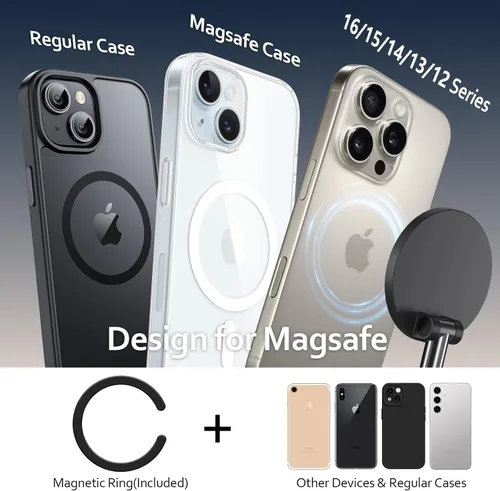 Vista 8 de Soporte magnético de teléfono al vacío para tu auto ajustable de 360° de 96 libras con ventosa ultra soporte para teléfono celular MagSafe
