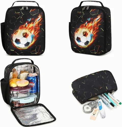 Vista 5 de LOIDOU Mochila para adolescentes y niñas, mochila escolar con lonchera y estuche para lápices, juego de bolsas escolares 3 en 1