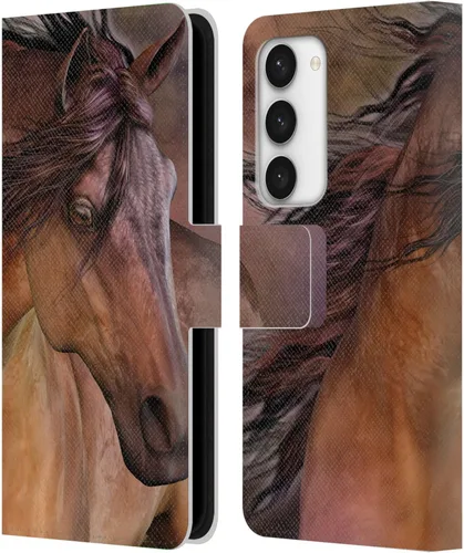 Vista 76 de Head Case Designs Officially Licensed Laurie Prindle A Morgan Christmas Western Stallion Leather Wallet Case Compatible with Samsung Galaxy A07 4G