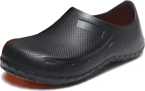 Vista 8 de JSWEI Zapatos de chef para hombre – Profesional resistente al aceite al agua Zapatos de chef de enfermería antideslizantes, zapatos de trabajo