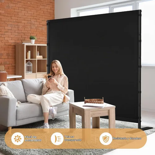 Vista 5 de Panel divisor de habitación, pantalla de privacidad grande de 6 pies