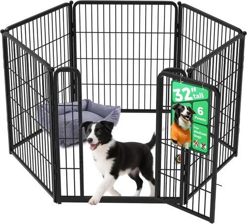 Vista 102 de FXW Homeplus Unleashed Corralito para Perros de Interior - Juego Sin Estrés y Seguro, Resistente de 24 Pulgadas 2 Paneles Corralito para Cachorros