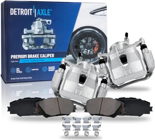 Vista 93 de Detroit Axle - Pastillas de freno de cerámica delanteras Reemplazo de pinza de freno derecha para Dodge Ram 1500 Dakota, Ram 1500 Classic - Juego